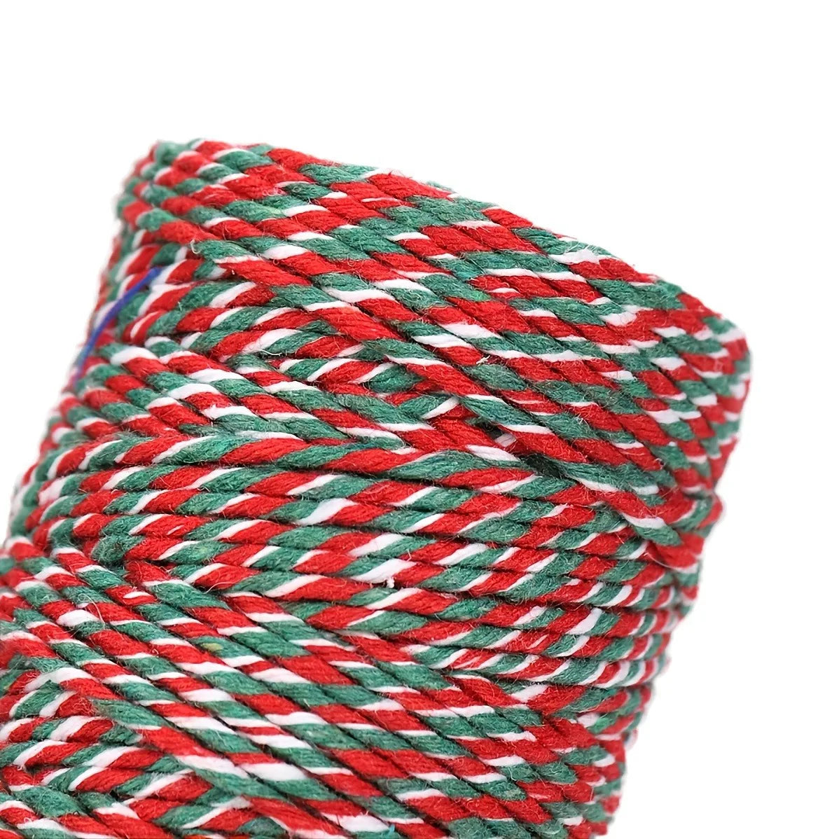 100m X 1.5mm Cotton Cords Red Green White Mixed Color Hang Tag String Rope Twine Thread DIY Gift Wrap Ribbon Christmas Decora