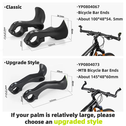 WEST BIKNG Bicycle Bar Ends Ergonomic MTB Mountain Road Gravel Bike Inner Bar Ends Alloy Plug Auxiliary Handlebar Cycling Par