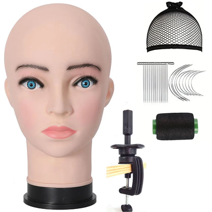 Mannequin Head With Tripod For Making Wig Hat Glasses Mask Display Cosmetology Manikin Head For Makeup Practice Wig Install K