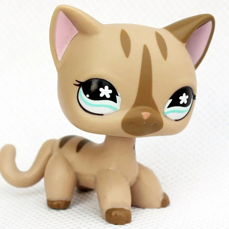 Rare Pet Toy Mini Stands Short Hair Kitten Old Figures Collection Original Bobble Head Toy LPS - 468