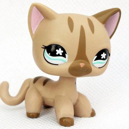 Rare Pet Toy Mini Stands Short Hair Kitten Old Figures Collection Original Bobble Head Toy LPS - 468