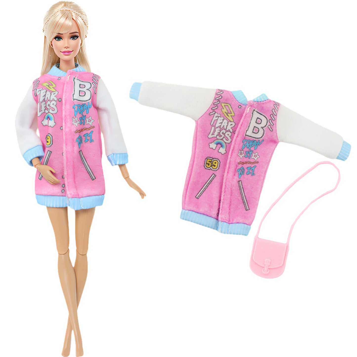 New Fashion Doll Dress Daily Outfit Girl Party Skirt Cute Mini Gown With Bag Clothes for 1/6 Doll DIY Accessories Baby Toys -