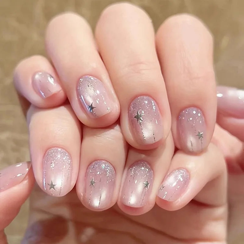 Mixed Star Nail Glitter Accessories Size Mixed Silver Pentagram Mini Color Ultra-thin Nail Patch Decoration