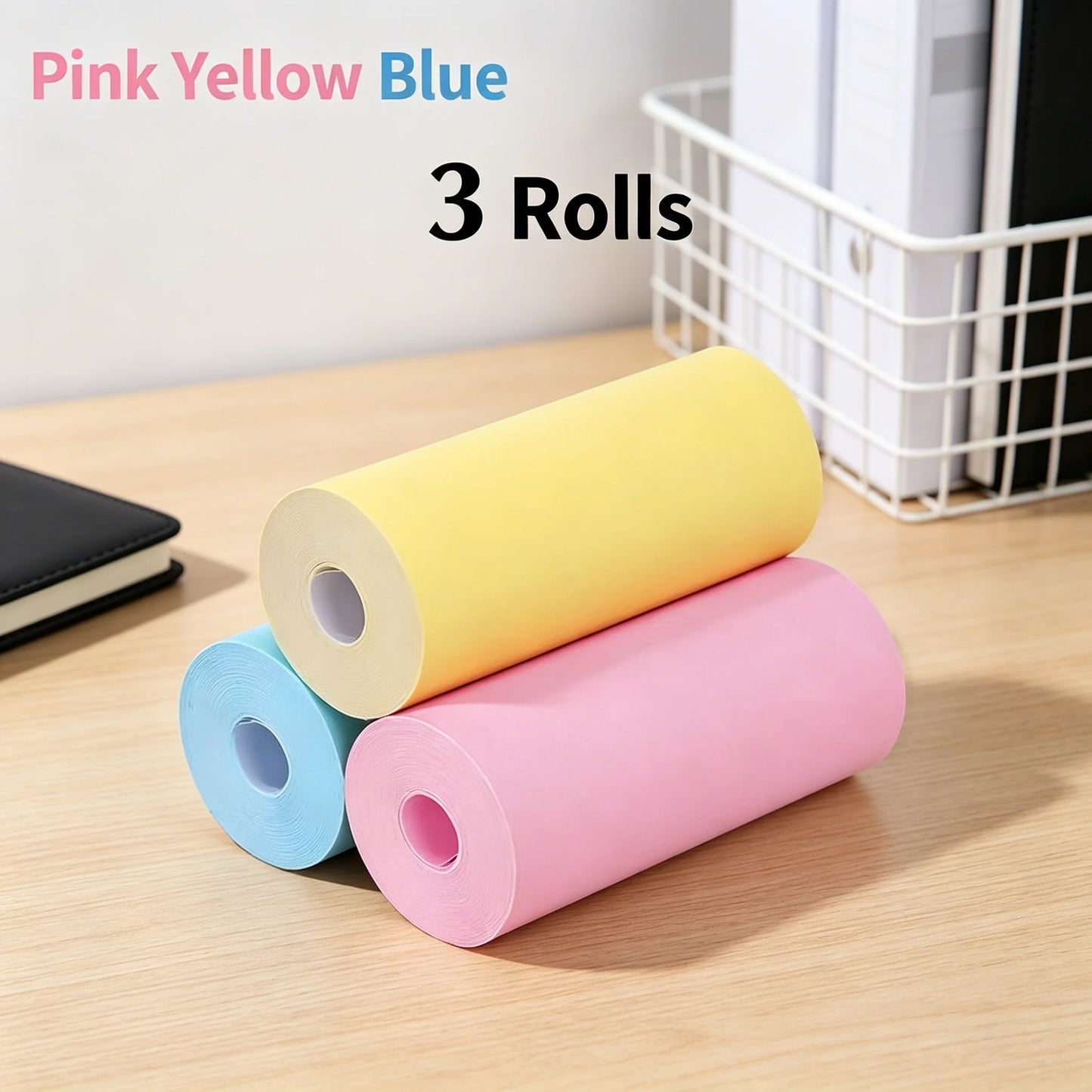 3-20 Rolls 57x25MM Thermal Paper Color Children Camera Instant Print Kids Camera Printing Paper Replacement Accessories Parts