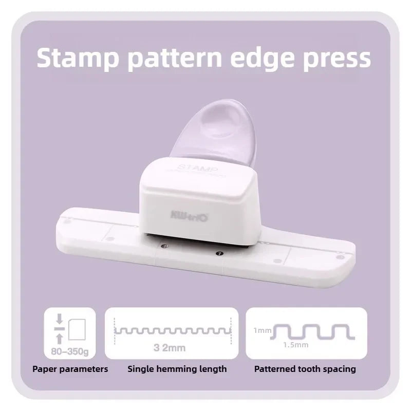 1PC Pattern edge pressing and cutting machine, suitable for cutting patterns on stamps, photos, cards and paper。School suppli