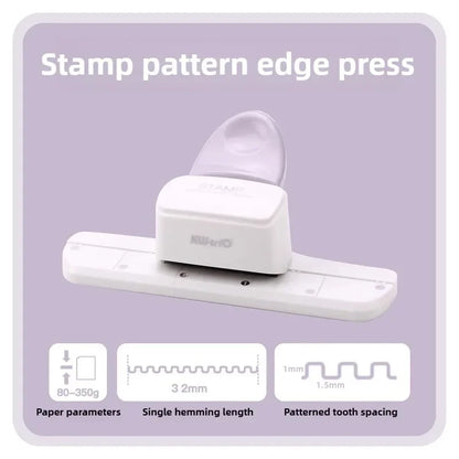 1PC Pattern edge pressing and cutting machine, suitable for cutting patterns on stamps, photos, cards and paper。School suppli