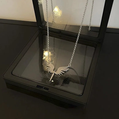 New Creativity Angel Wings Unique Design Pendant Necklace Classic Accessories All-match Personality Clavicle Chain Charm Jewe
