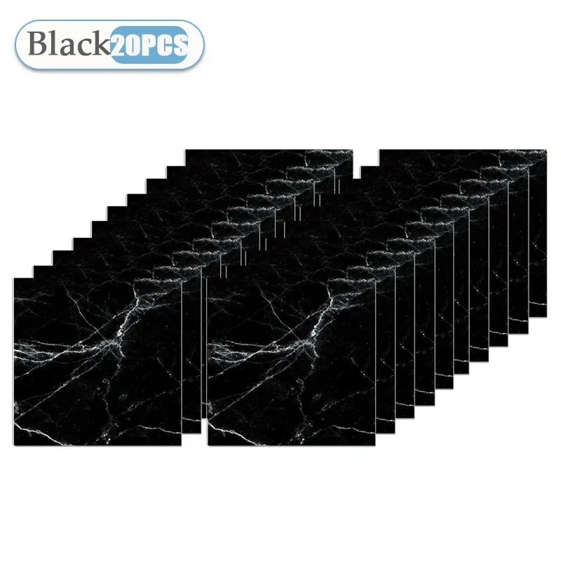 10/20/40PCS 30x30cm Self Adhesive Wallpaper Waterproof Tile Stickers FloorSticker for Kitchen Bathroom Ins Style Home Decor -