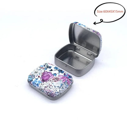 New Square Tin Storage Boxes Small Metal Storage Box Silver Jewelry Keys Coins Metal Box Tin Wedding Candy Storage Tin Can