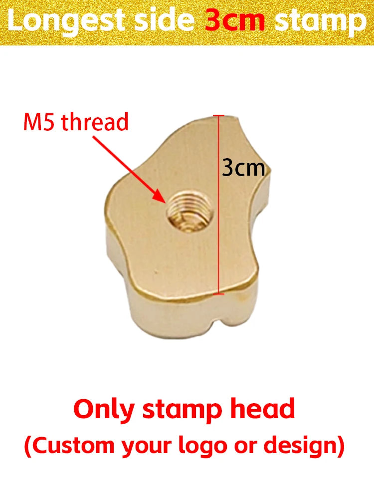 Custom Logo Branding Iron Heating Stamp Personalized Hot Brass for Bakery Cake Bread Burger Wood DIY Gift Electric Stamping M