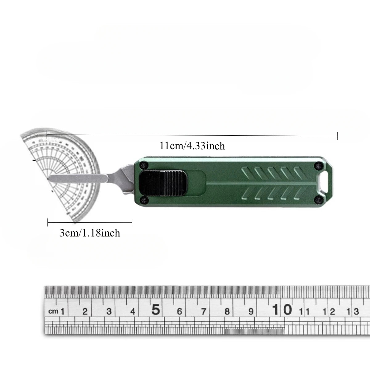 Advanced utility knife handle tools (without blades, suitable for 23 blades), CNC process, aviation aluminum material - green
