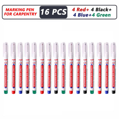 iLMH 1-40PCS Deep Hole Long Nib Head Markers For Metal Perforating Pen Waterproof Bathroom Woodworking Decoration Multi-Purpo