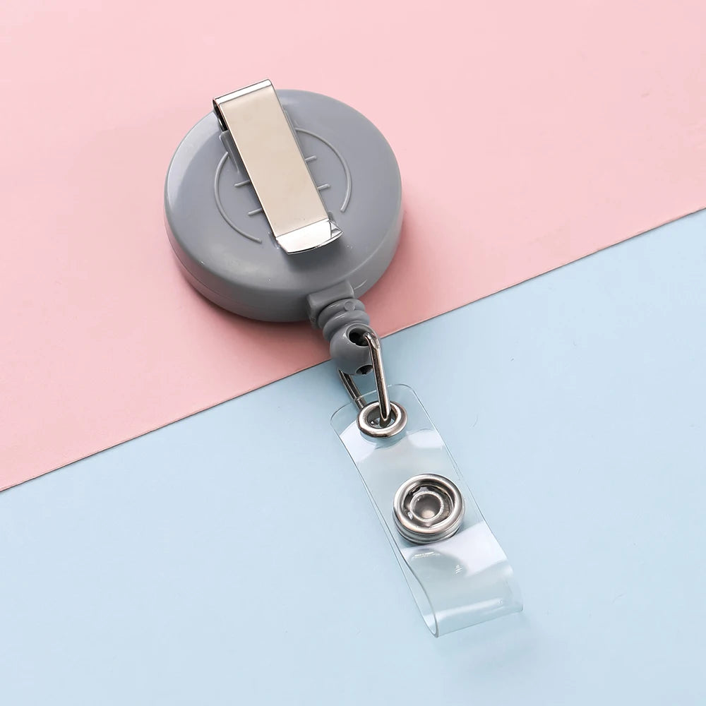 Retractable Steel Cord Pull Reel Keychains Spring Buckle Clasp Wire Rope Key Ring Recoil ID Card Holder Key Chain Multiple To