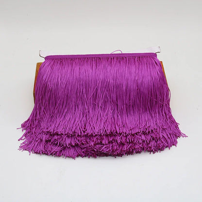 Lace Ribbon, 10 Yards Tassel Trim for Dress Trimming, Do It Yourself Crafts & Scrapbooking - Fuchsia / 10 yards