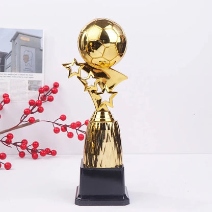 Plastic Golden Ball Awards Trophy Model Soccer Competition Winner Award Trophy Toy Craft Souvenirs Excellent Player Award Sma