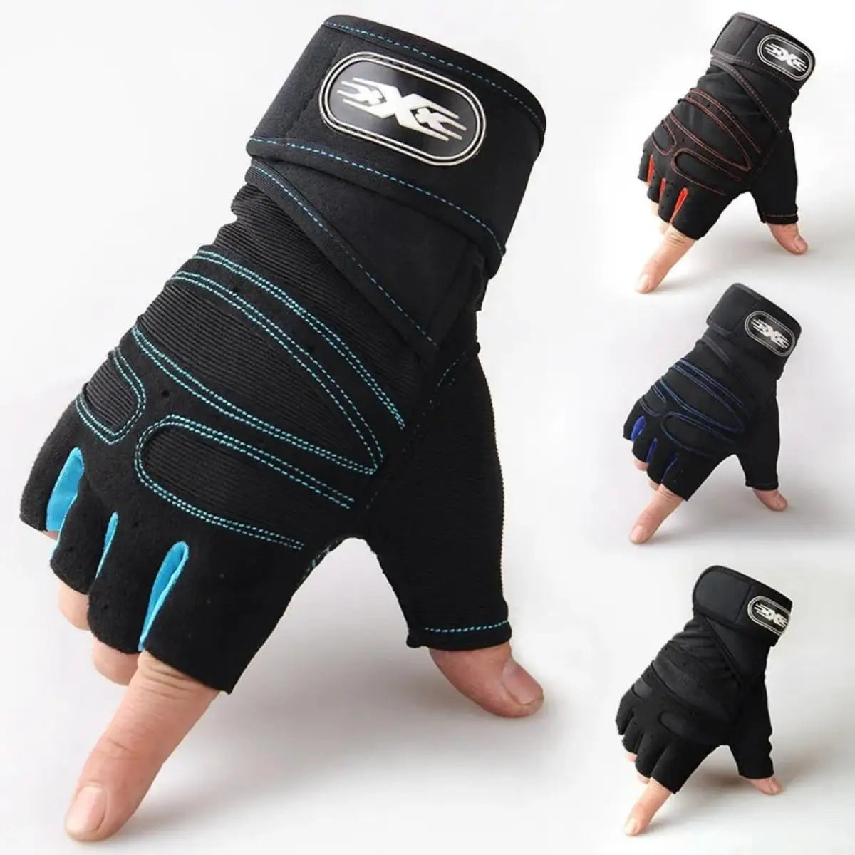 Gym Gloves for Men Women Fitness Weight Lifting Wristband Gloves Body Building Training Sports Exercise Cycling Glove Shockpr