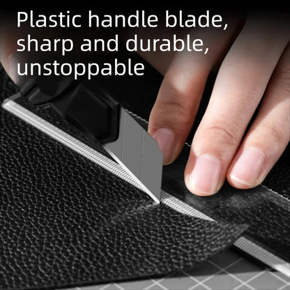 Deli Heavy Duty Utility Knife Black SK5 Carbon Steel Blades 9mm/18mm Auto-Retractable Box Cutter Sharp for Cardboard Cartons