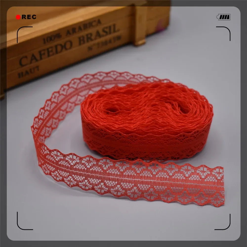 Lace Trim 10 Yards, 28mm Wide Lace Tape, Vintage Lace for Sewing, Scrapbooking, DIY Crafts, Floral Lace Ribbon Decoration - R
