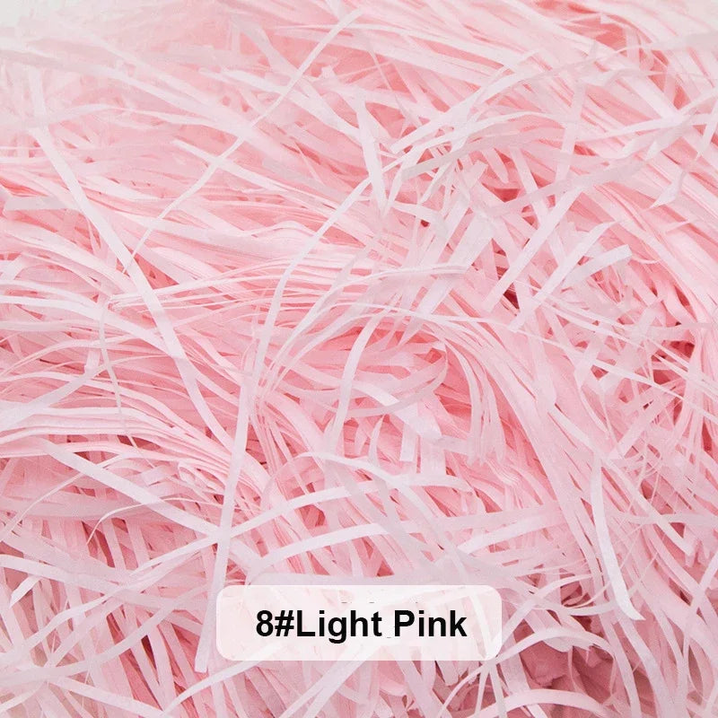 100-20g Multicolored Raffia Paper Shreds & Strands Shredded Crinkle Confetti For DIY Gift Box Wrapping & Basket Filling