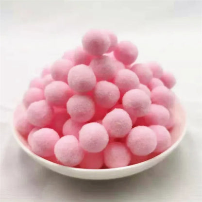 Kids DIY Pompoms Toy Craft Supplies Mini Fluffy Pompon 10/15/20/25mm Pom Poms Christmas Home Decoration Accessories 100pcs/50