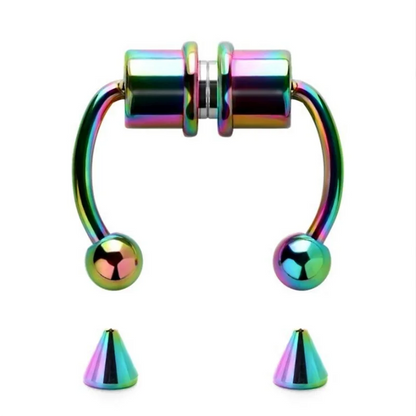 Magnetic Horseshoe Nose Rings, 316L Stainless Steel, Faux Septum Rings, Fake Piercing, Clip on, Hoop Rings, Gift for Women, G