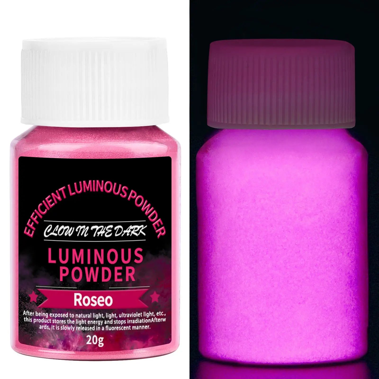 20g Long Lasting Bright Luminous Powder Paint Epoxy Resin Pigment Glow In The Dark Fluorescent Powder DIY Jewelry Making Fill