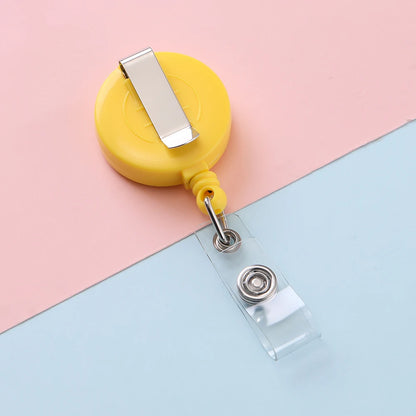 Retractable Steel Cord Pull Reel Keychains Spring Buckle Clasp Wire Rope Key Ring Recoil ID Card Holder Key Chain Multiple To