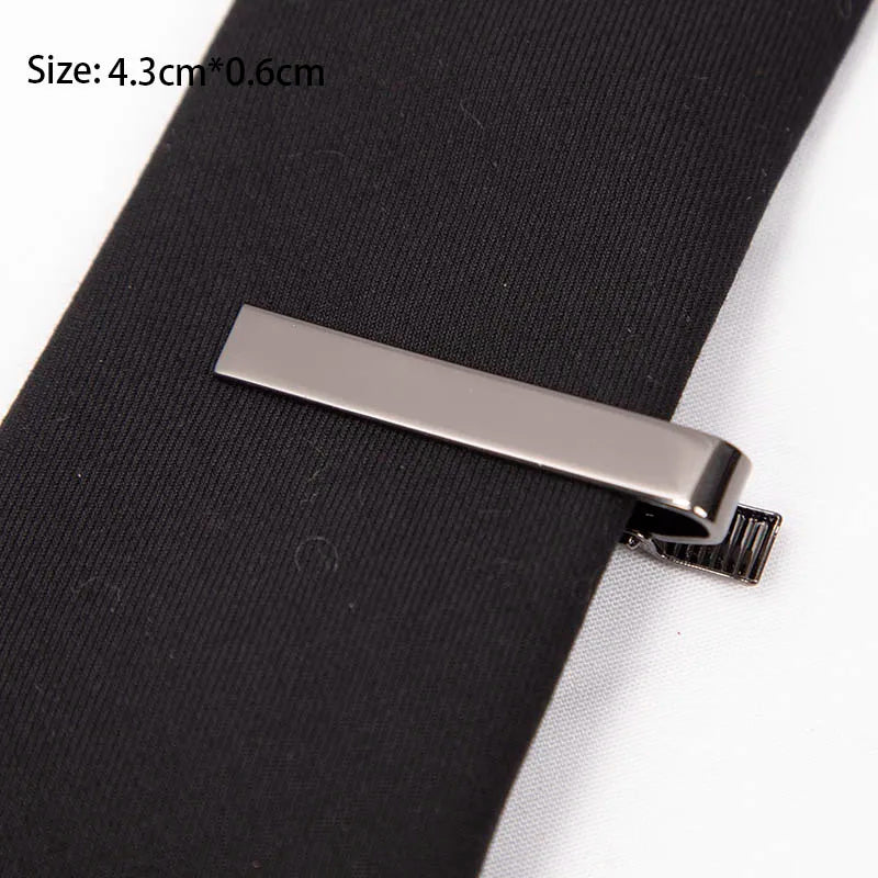 New Tie Clips for Men's Metal Necktie Bar Dress Shirts Tie Pin for Wedding Ceremony Metal Silver Color Tie Clip Man Accessori