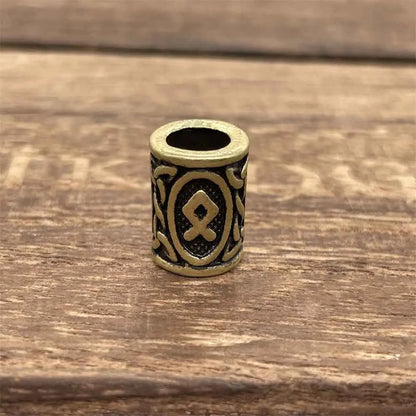 Nostalgia 1pcs Tree Of Life Bead For Hair Beard Braids Norse Runes Viking Symbols Beads For Bracelet Jewelry Making - OTHALA 