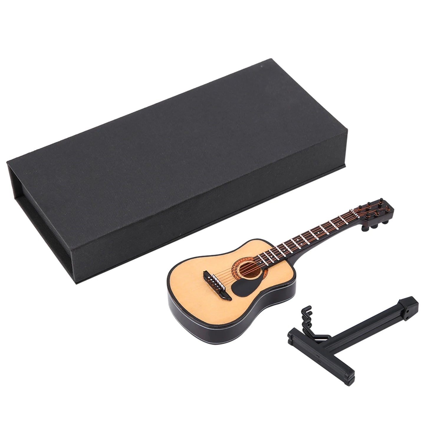 Guitar Model Decor Mini Guitar Display Miniature Wooden Guitar Model Display Mini Ornaments Craft Home Decor Mini Guitar Mode