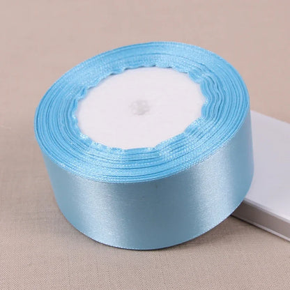 6mm 10mm 15mm 20mm 25mm 40mm 50mm Sky Blue Satin Ribbons Christmas Wedding Party Decoration Gift Wrapping Light Blue Ribbons