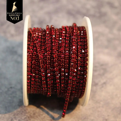Rhinestones Chain Roll Tassel 1/10Yard Crystal Ribbon Strass Banding Sew On Gold Rhinestone Trim Strip Cup Chains For Needlew