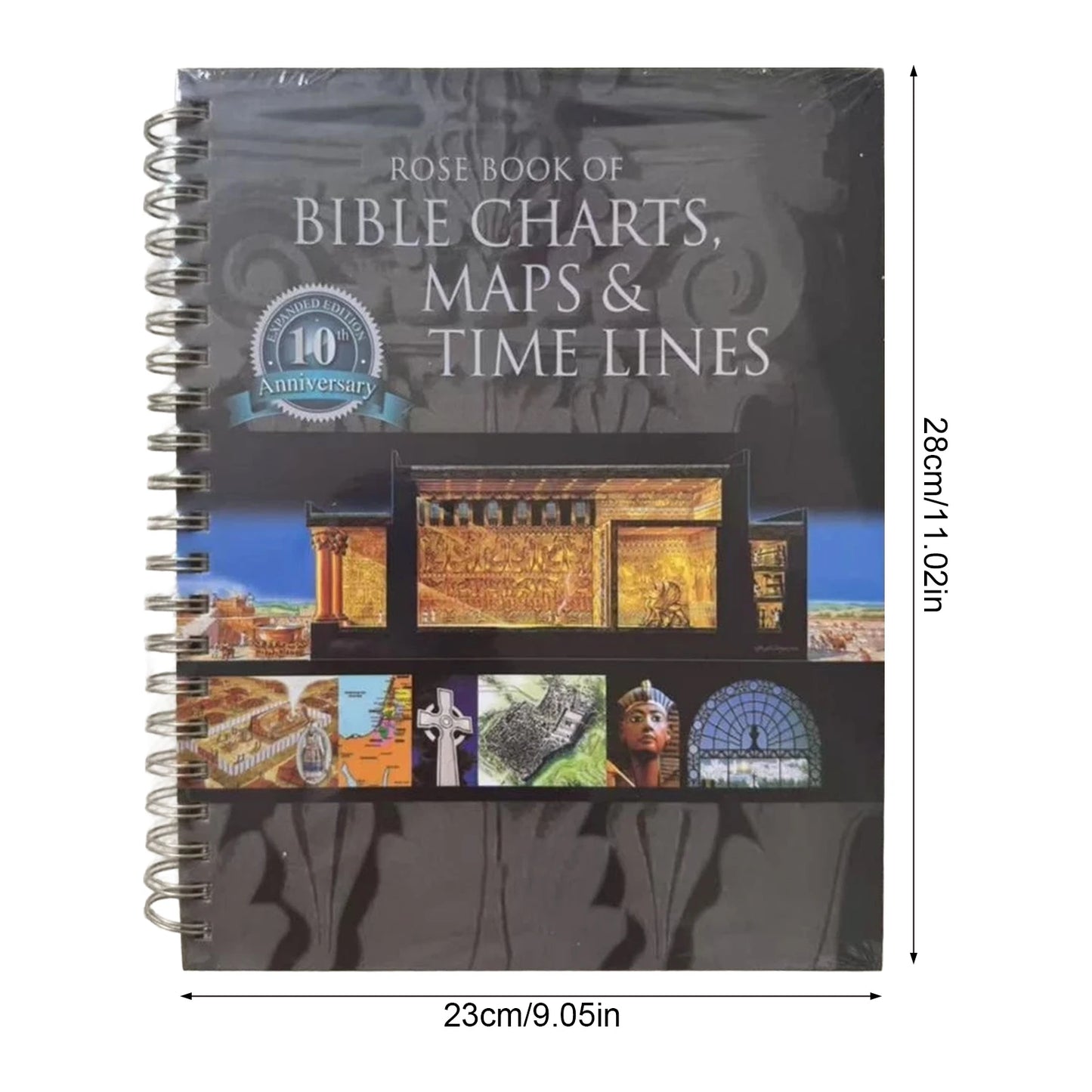 BIBLE CHARTS Spiral Notebook Time Management Travel Scenery Planner Durable Coil Binding 180 Degree Lay Flat Design