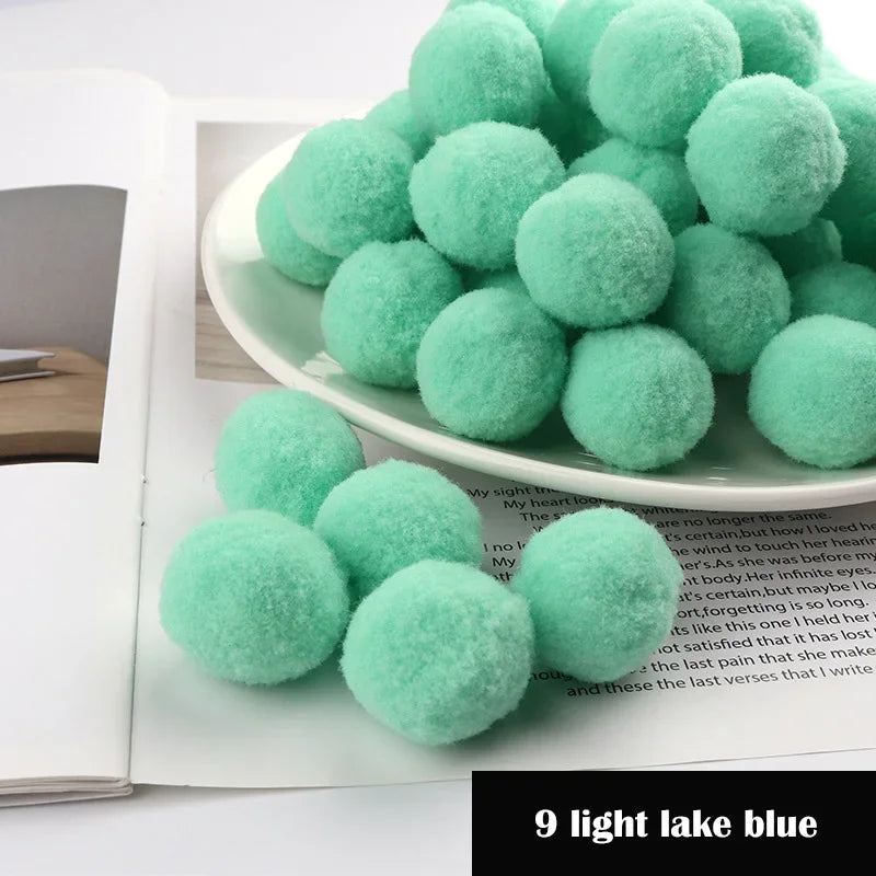 Assorted Pompom 8/10/15/20/25/30mm Fluffy Soft Pom Poms Balls Mixed Pompoms for DIY Crafts Wedding Decor Kid Toy Sewing Suppl
