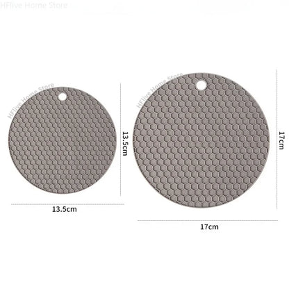 Table Mat Tool Multifunctional Kitchen Silicone Tableware Mat, Round Anti Slip Coffee Cup Coaster, Pot Holder