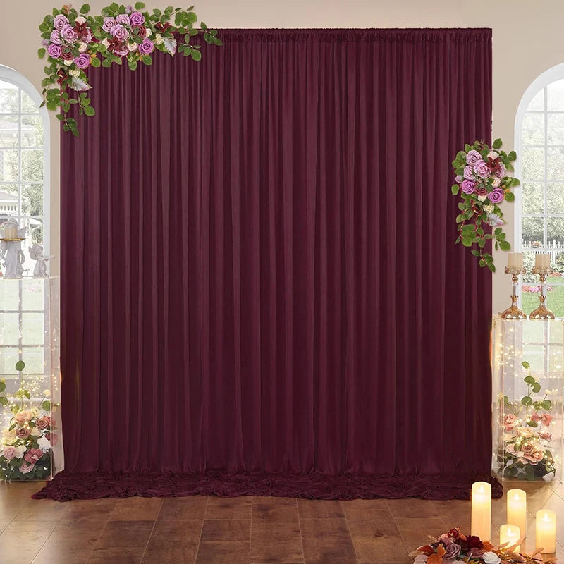 1Pcs Wrinkle Free Backdrop Curtain for Wedding Bridal Baby Shower Photo Stage Background Drapes Fabric Birthday Party Decorat