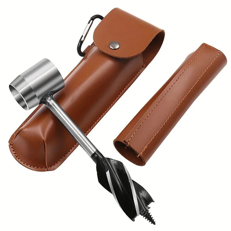 Auger Wrench Outdoor Survival Hand Drill Survival Gear Tool Sports Jungle Crafts Camping Bushcraft Accessories - 1Set