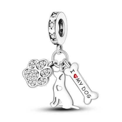 925 Sterling Silver Charms Beads Pendant Tree of Life Dog Elephant Love Heart Charm Fit Original Bracelet DIY Women Jewelry G