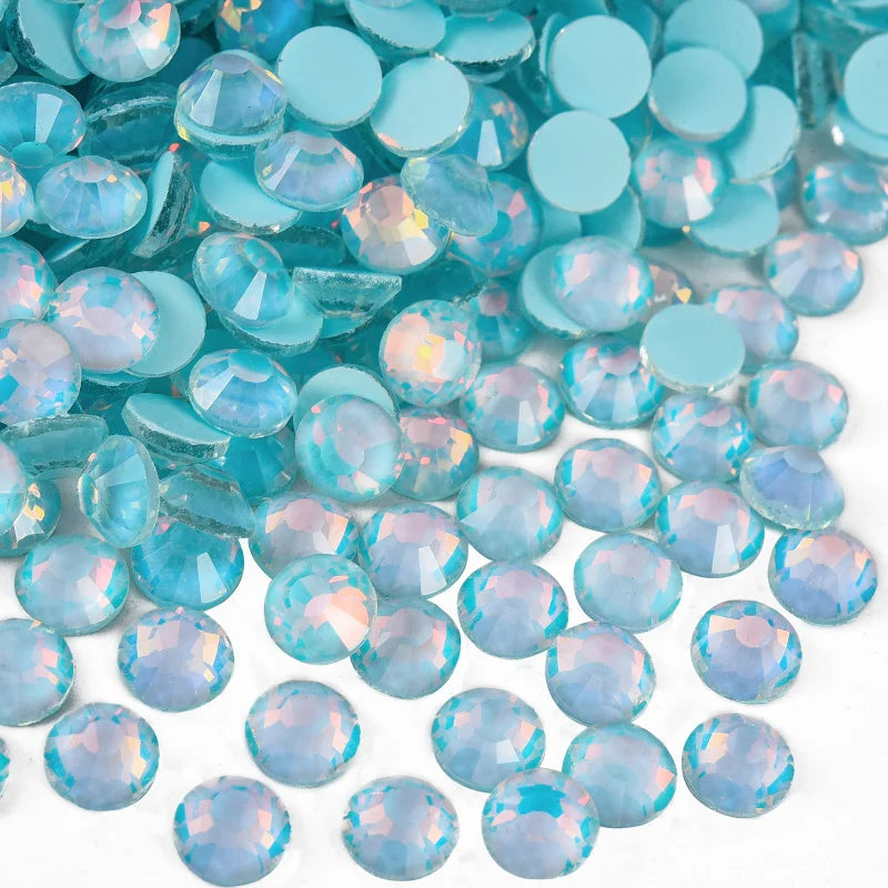 Billow Blue Series Non Hotfix Rhinestones SS6-SS30 Nail Charm Art Flatback Crystals Super Glitter Glass Strass for DIY Craft 