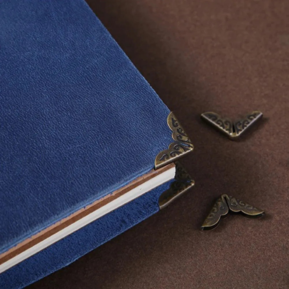 50Pcs Metal Book Corner Protector Vintage Scrapbook Photo Album Notebook Menus Folder Protecting Golden Silver Bronze 50Pcs M