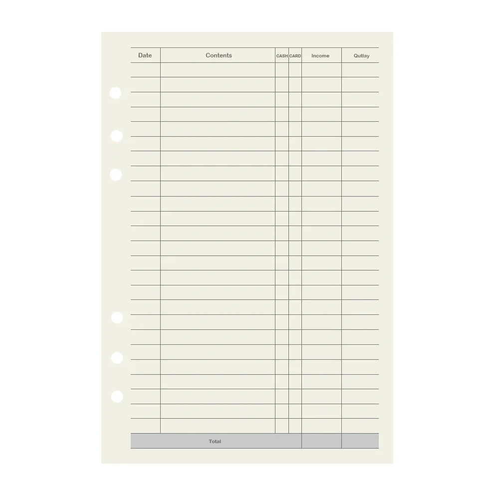 45 Pieces A5 A6 A7 6ring Loose Leaf Notebook Refill Binder Inner Page Budget Weekly Monthly To Do Line Dot Grid Paper Station