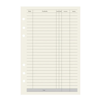 45 Pieces A5 A6 A7 6ring Loose Leaf Notebook Refill Binder Inner Page Budget Weekly Monthly To Do Line Dot Grid Paper Station