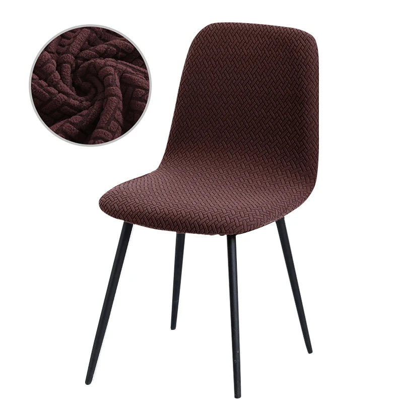 Higher Quality Velvet Chair Cover 1/2/4/6 pcs Stretchable Chair Cover For Dining Room 2 Type of Fabrics Chair Slipcover For H