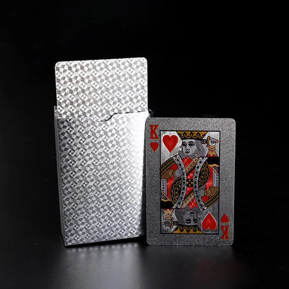 Cool Black Gold Waterproof Playing Cards, a Deck of Playing Cards Containing Christmas, Halloween, Thanksgiving Gifts, Game G