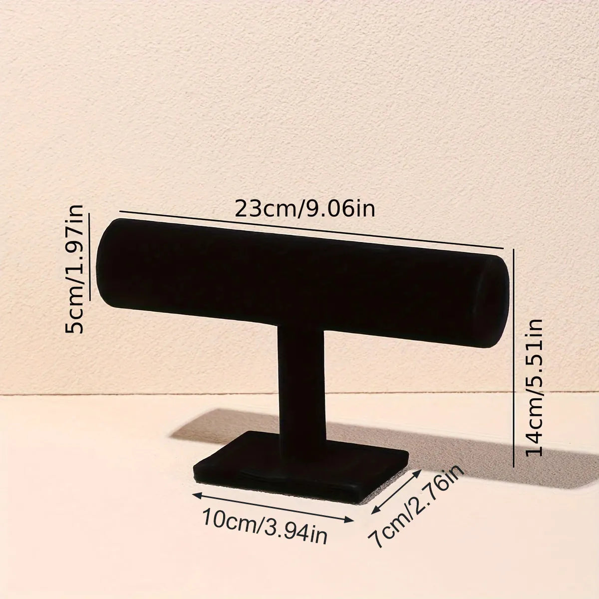 1pc T-Shaped Bracelet Stand, Bracelet and Necklace Display Stand, Watch Storage Stand, desktop Vertical Jewelry Stand - black