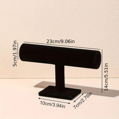 1pc T-Shaped Bracelet Stand, Bracelet and Necklace Display Stand, Watch Storage Stand, desktop Vertical Jewelry Stand - black
