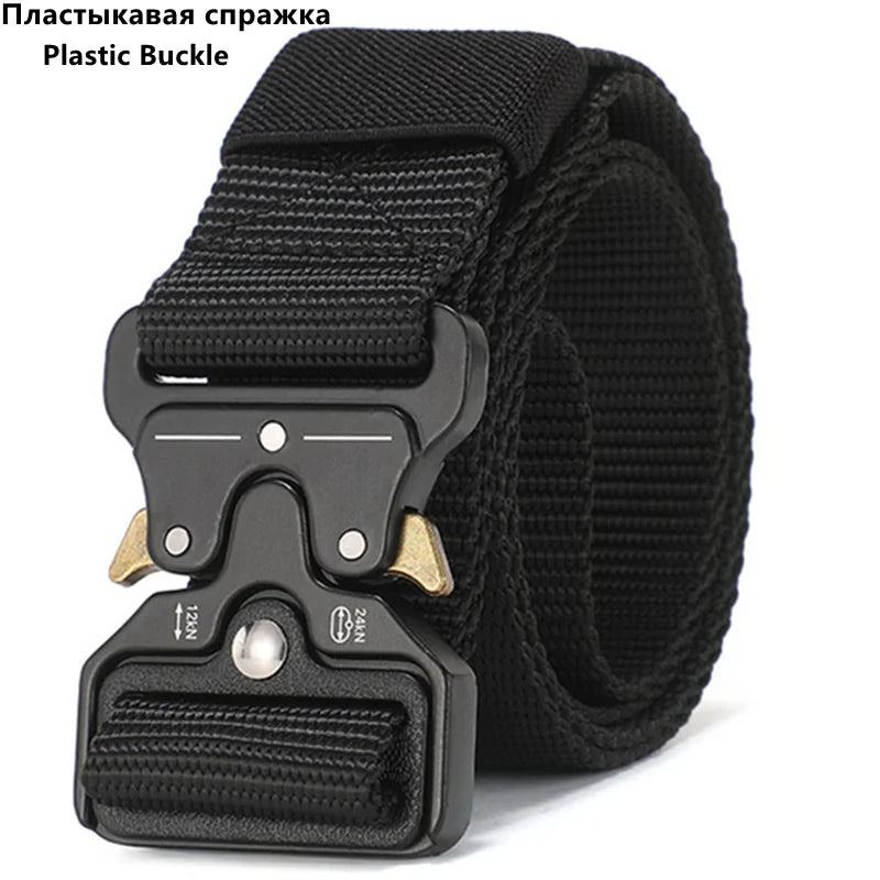 Men's Belt Outdoor Hunting Tactics Belt Multi functional Buckle Nylon Belt Marine Corps Canvas Belt