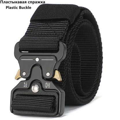 Men's Belt Outdoor Hunting Tactics Belt Multi functional Buckle Nylon Belt Marine Corps Canvas Belt