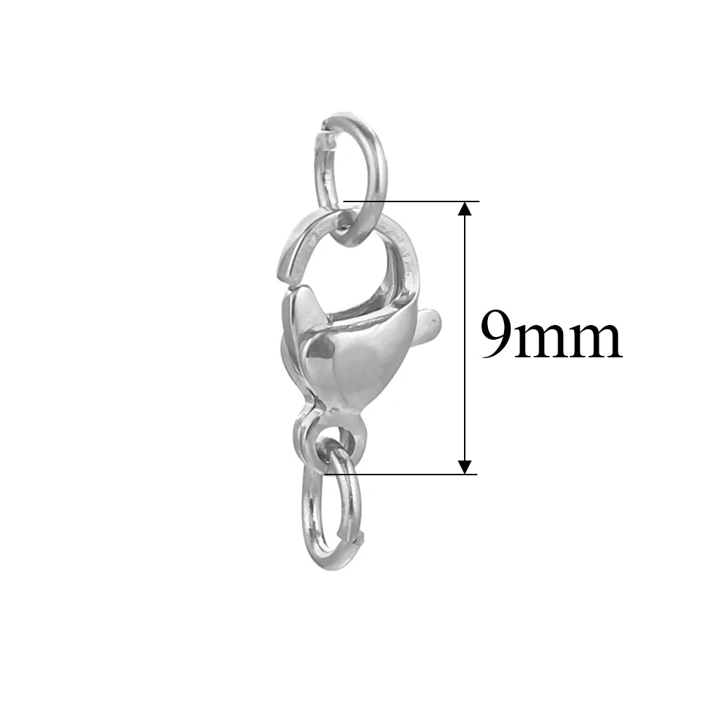 20pcs Stainless Steel Lobster Clasps For Bracelet Necklace,Lobster Clasps With Jump Rings Connectors Clasp DIY Jewelry Findin