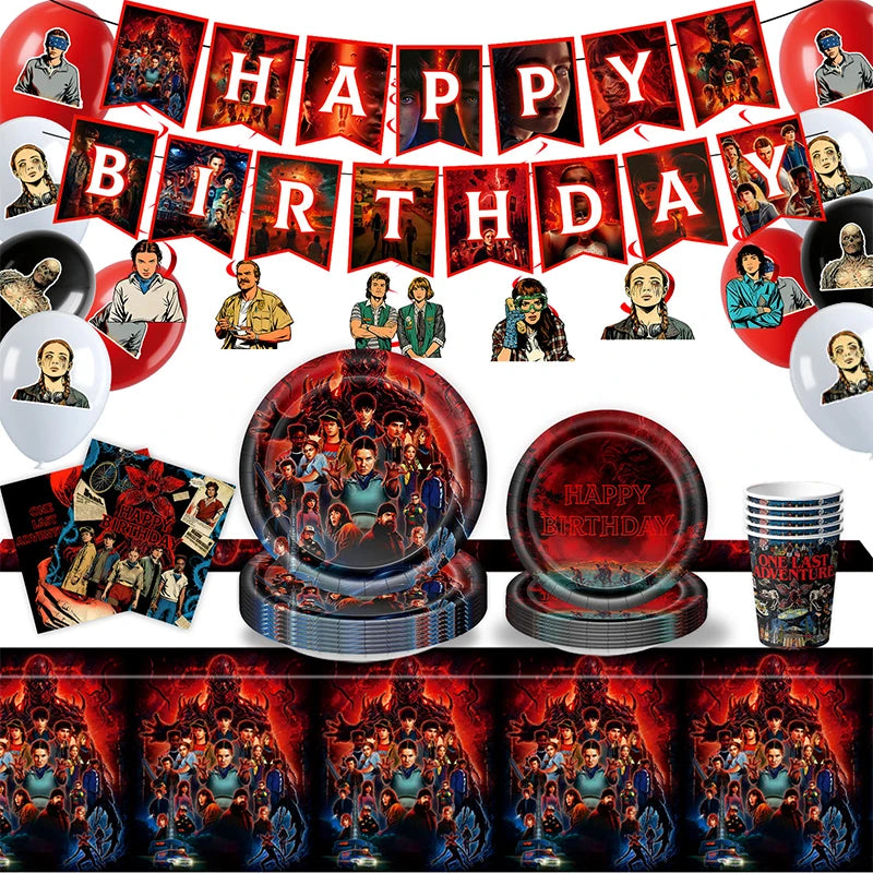 Birthday Party Decorations Kit, Custom Birthday Decor, Happy Birthday Banner, Plates, Napkins, Balloons for Party, Personaliz
